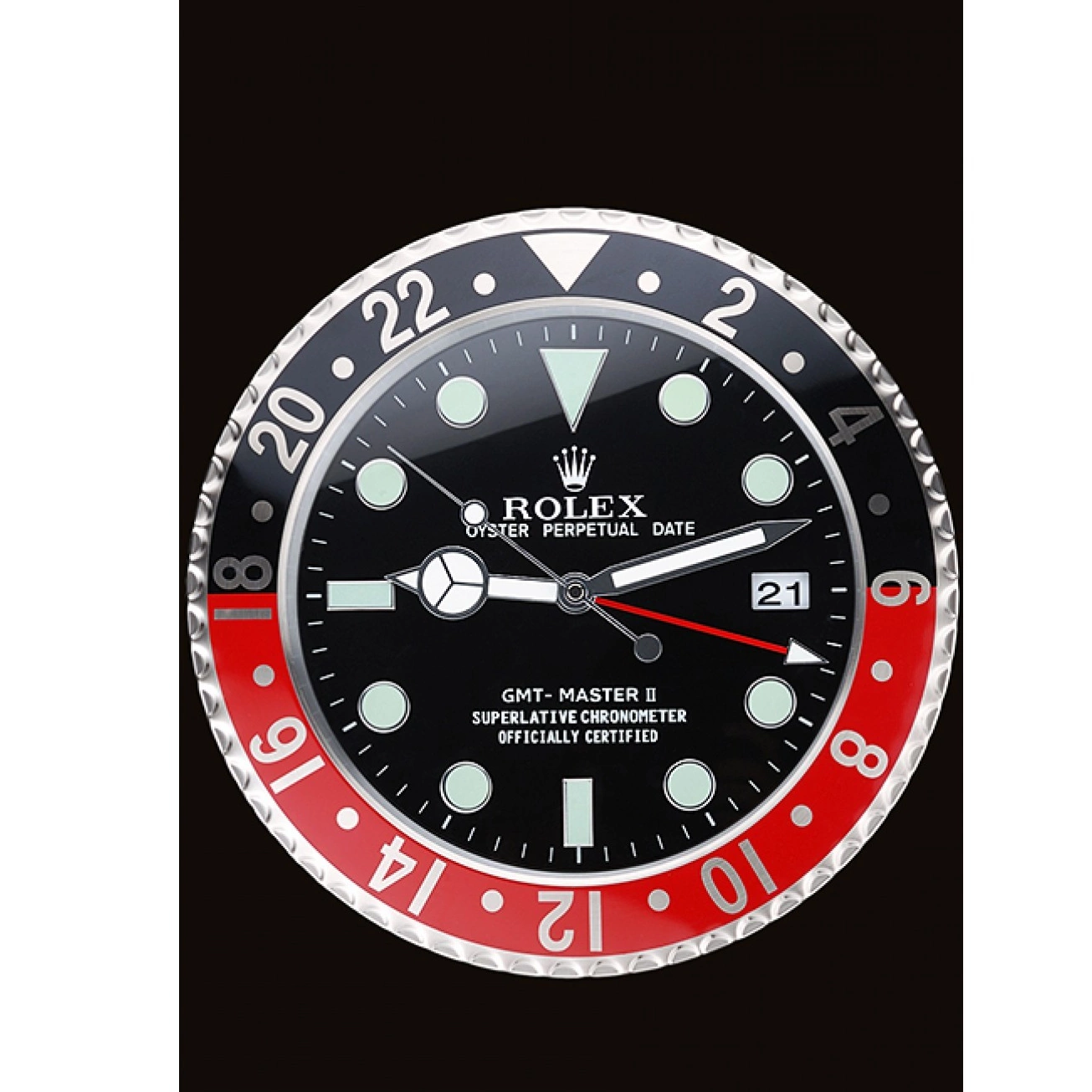 Good copy rolex watches Black-Red Master 622478 II Rolex Wall Clock GMT 0606